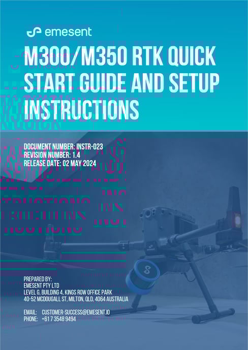 Cover - INSTR-023 - M300_M350 RTK Quick Start Guide and Setup Instructions - 1.4