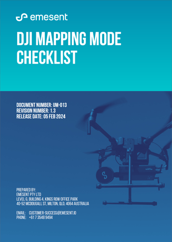 Cover - UM-013 - DJI Mapping mode checklist - 1.3