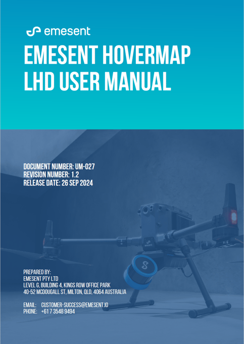 Cover- UM-027 - Emesent Hovermap LHD User Manual - 1.2