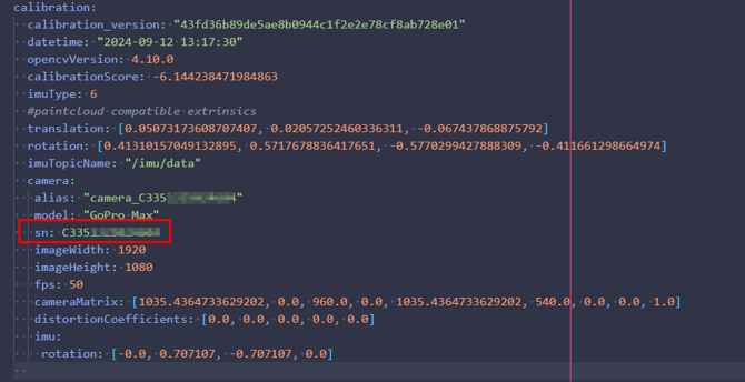 Camera and Calibration Serial Mismatch - Windows Explorer