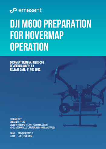 INSTR-006 - DJI M600 preparation for Hovermap operation - 1.1