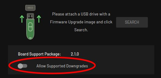 allow supported downgrades